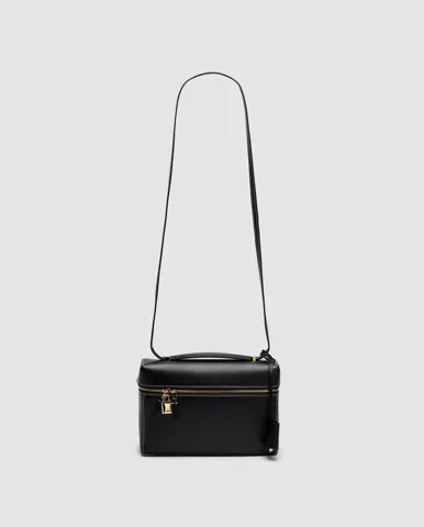 Loro Piana Extra Bag L23 Black Leather