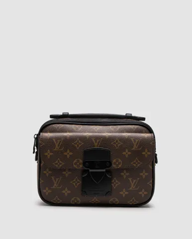 Louis Vuitton S Lock Messenger Monogram Macassar Canvas Brown