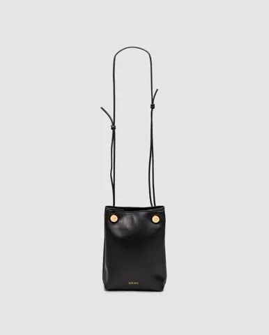 Loewe Pebble Pouch in Smooth Calfskin Black