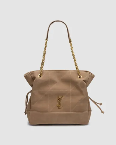 Saint Laurent Jamie Shopping in Suede Golden Leaf