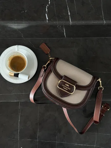 Coach Morgan Saddle Bag In Textile/Leather [крафтова]