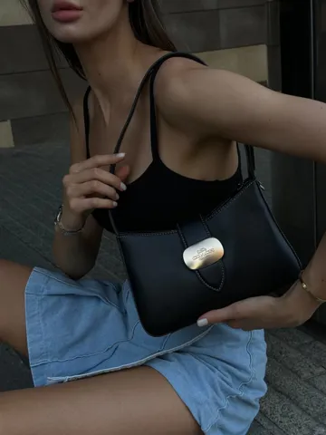 Coach Eliza Shoulder Bag In Black [крафтова коробка]