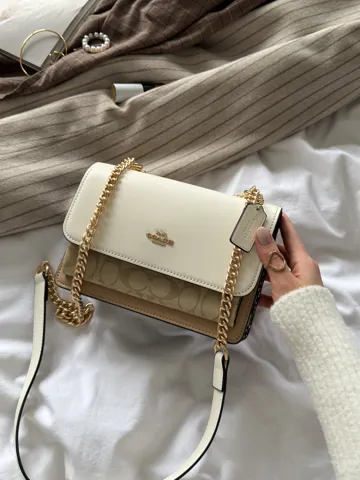 Coach Mini Klare Crossbody in Signature Canvas White/Beige [коробка магніт]