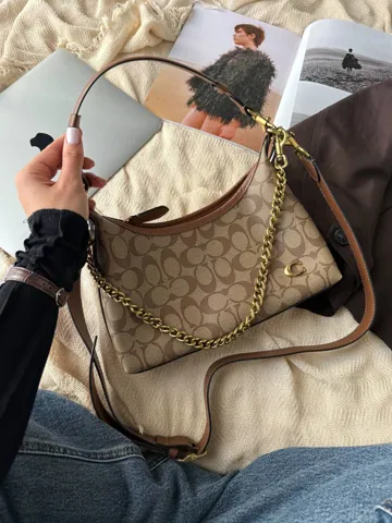 Coach Juliet Shoulder Bag In Signature Canvas Beige [оригінальна коробка]