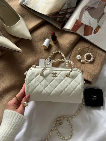 Chanel Mini Classic Bowling Bag Cream